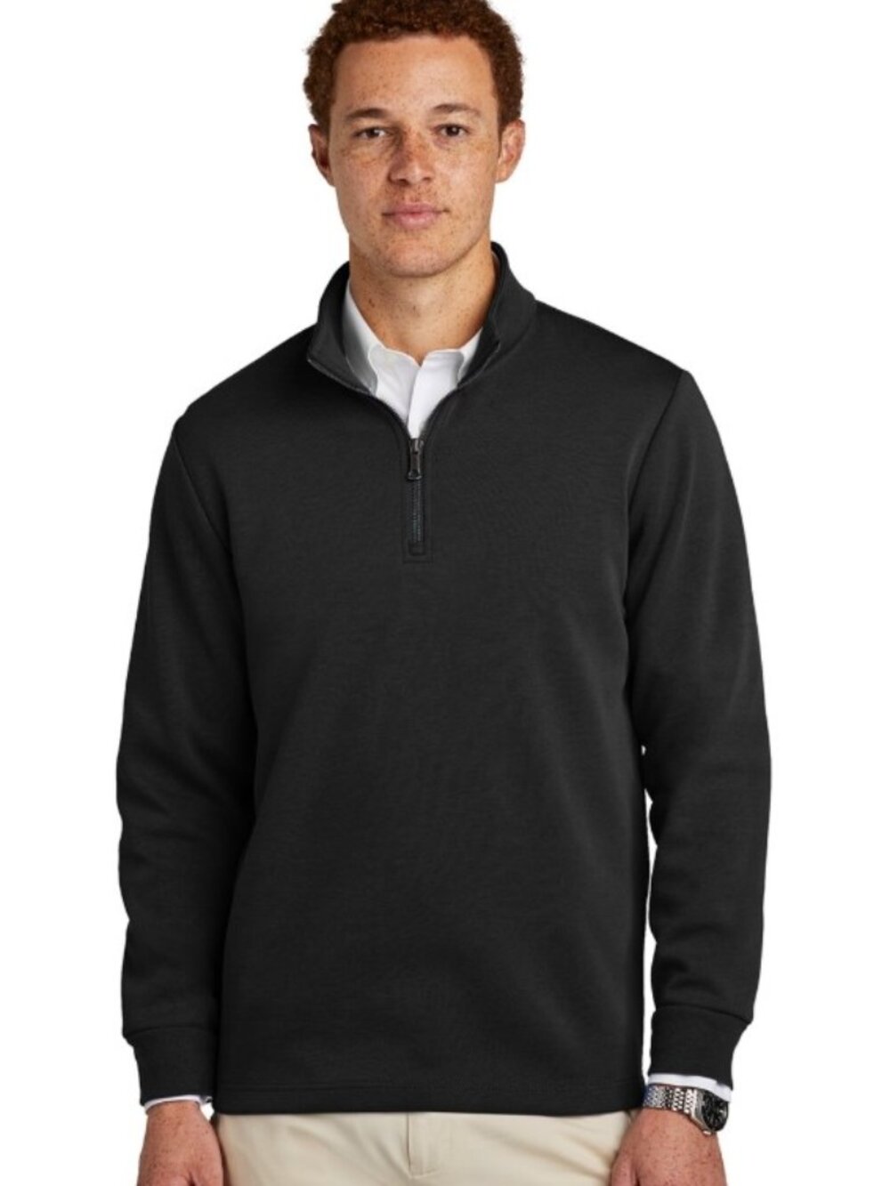 Brooks Brothers Black Quarter Zip Pullover ***Monogrammed with a "S"